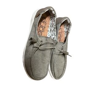 Hey Dude Wendy Chambray Sage Women's Comfort Size 9 Slip On